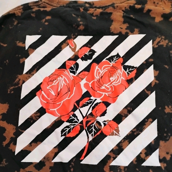 Stylish Black and Brown Tie-Dye Short Sleeve Tee - Picture 5 of 7